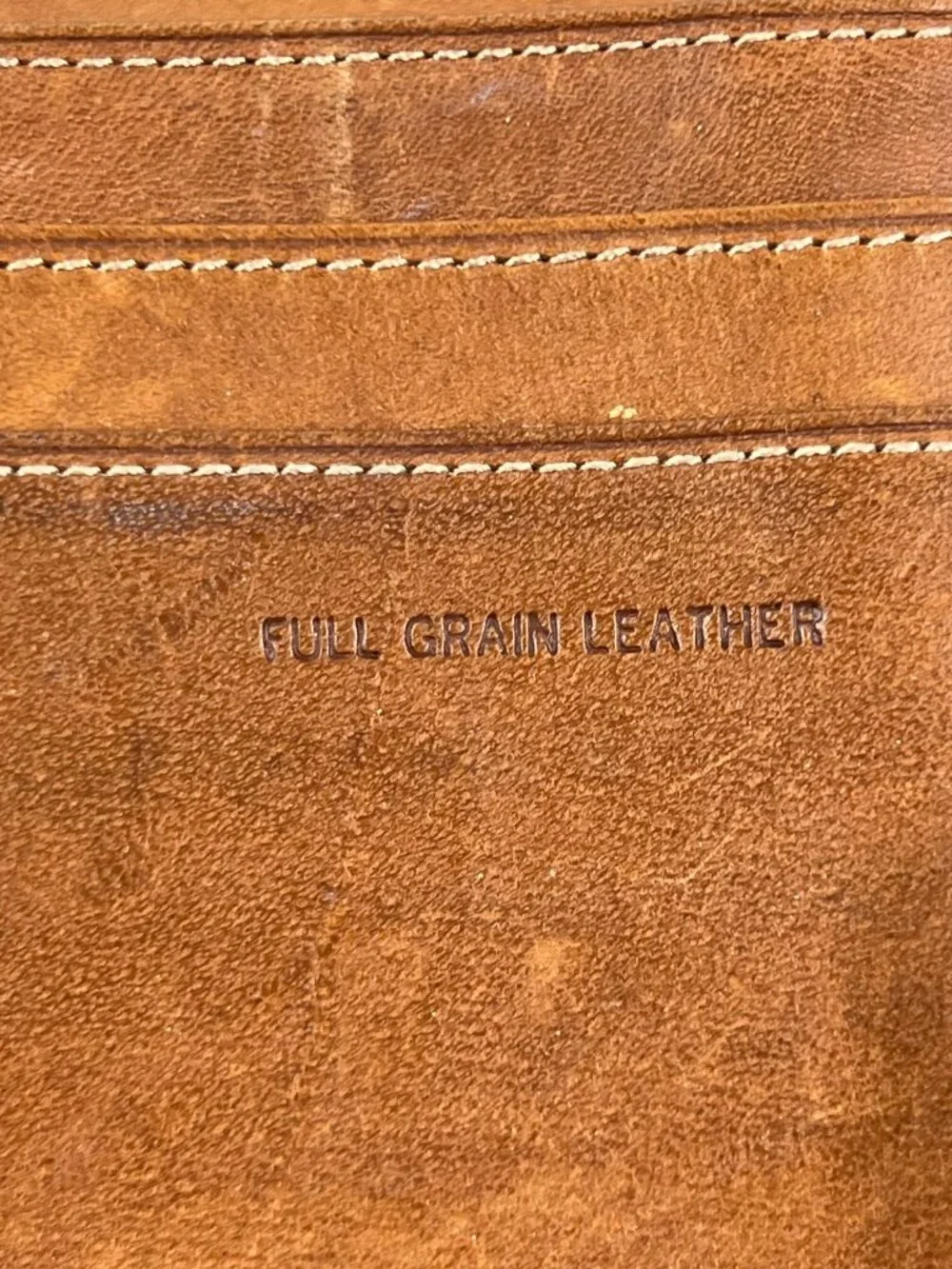 G.H. Bass & Co. Brown Leather Wallet Crossbody Bag Full Grain Leather vintage - Picture 7 of 10